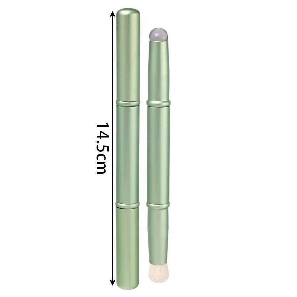 Pennello per labbra in silicone a doppia testa Pennello per correttore angolato Punta delle dita professionale Rossetto morbido Strumento per pennelli per trucco a testa tonda