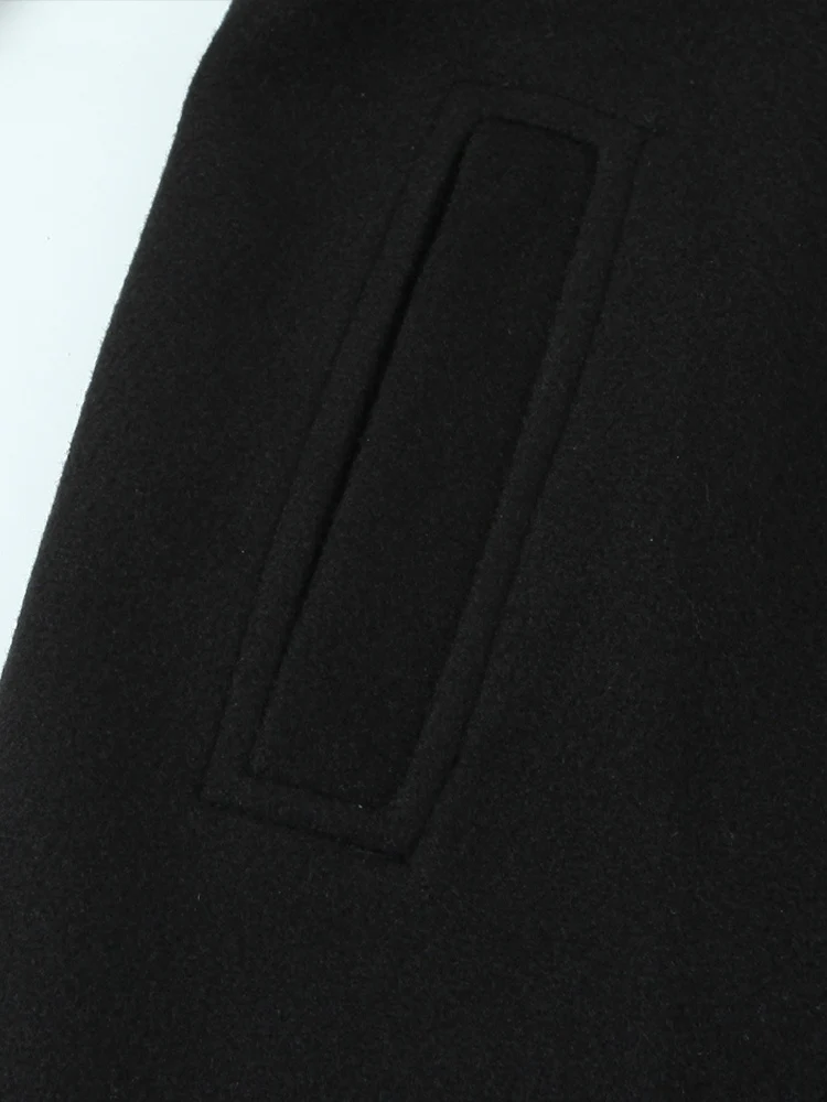 Chaqueta de abrigo cruzado de color sólido simple con temperamento versátil a la moda para mujer de estilo europeo