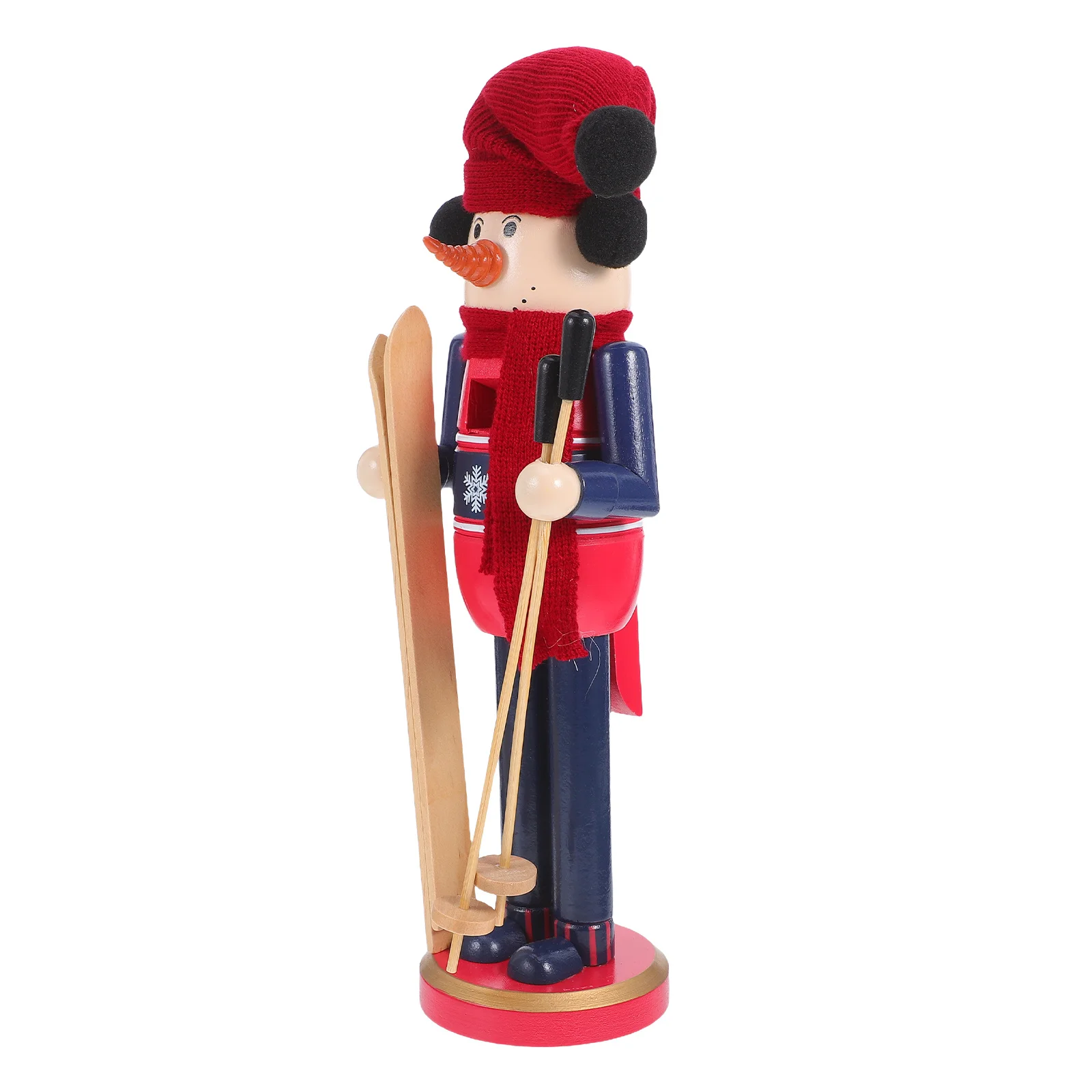 

Wooden Christmas Nutcracker Puppet Hand Carved Classic Figure Festive Holiday Decoration for Desktop Table Indoor Decor