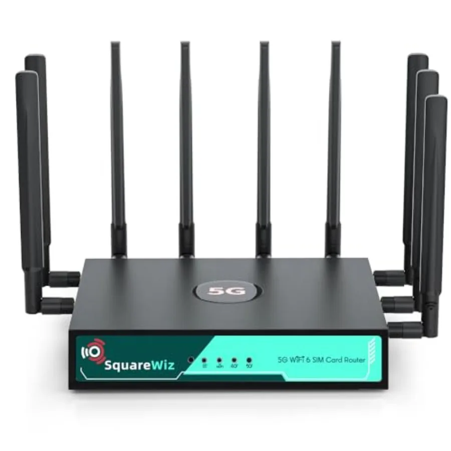 

RM520N AX3000 WiFi 6 5G роутер с SIM-слотом, LTE-шлюз, 9 съемных антенн с высоким коэффициентом усиления, поддержка 5G NR модемов, 128