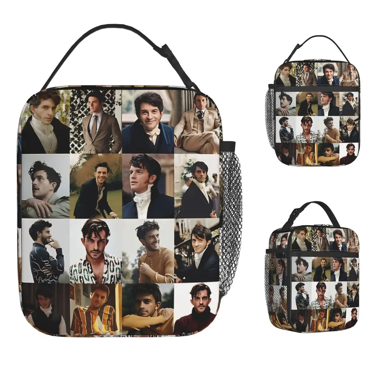 Jonathan Bailey Lunch Bag Outdoor Picnic Lunch Box For Women Vintage Graphic Design Thermal Tote Handbags Oxford  Cooler Bag