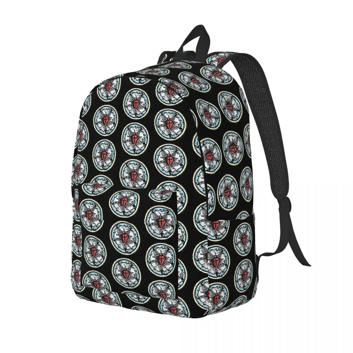 

Martin Luther Rose Lutheran Symbol Distressed Chalk 5 Solas Backpack Daypack Large Capacity Kids BookBag School Bag Shoulder