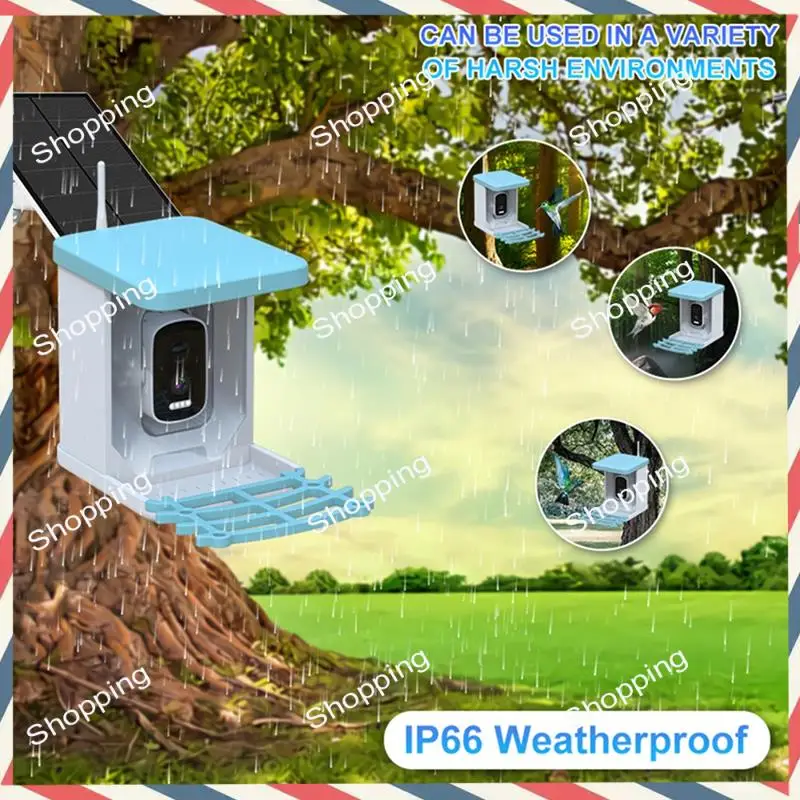 كاميرا فيديو لتغذية الطيور M20K مع لوحة شمسية واي فاي كاميرا شمسية خارجية لاسلكية كشف الحركة كاميرا مراقبة الطيور