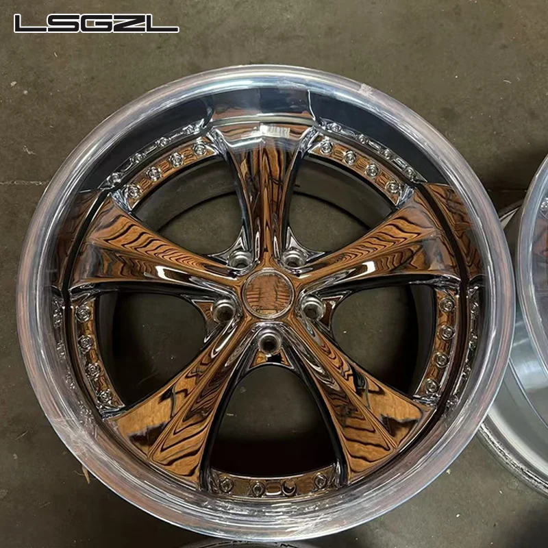 LSGZL 2/3 Pieces 17 18 19 20 Inch Polished/brushed 5X130 5x120 5x114.3 Forged Wheels  Car for Lexus BMW Audi Toyota