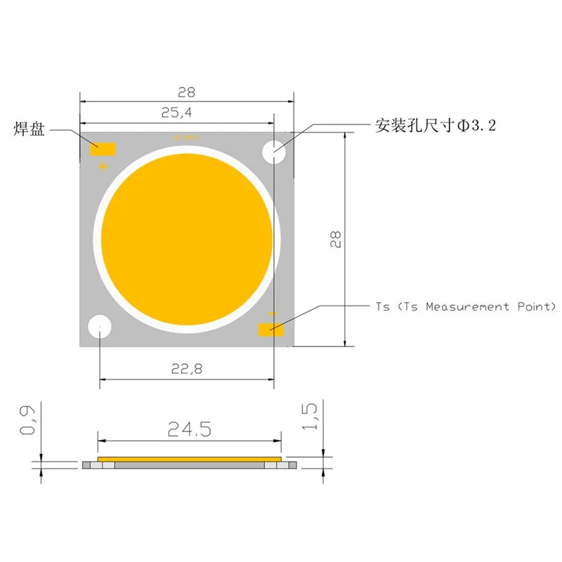 1pcs COB 28mm 60W 36V-40V 1500MA 6000K RA CRI 80 led Wall Lamps Headlamps Spotlights Ceiling Lights Downlights