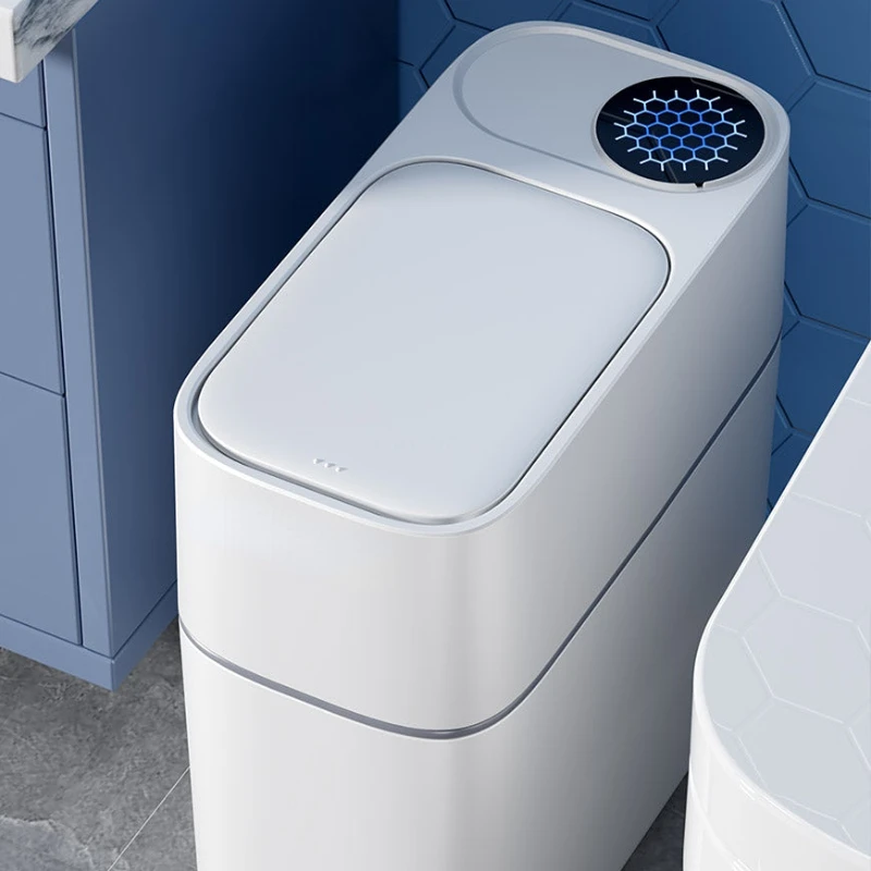 Smart Sensor Trash Can Electronic 10L Automatic Adsorption Design Trash can Waterproof Narrow Seam Sensor Bin