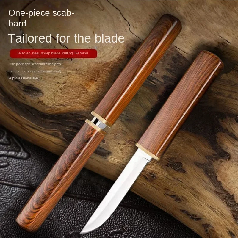 Outdoor Camping Tactical Straight High-grade Double Knife Stainless Steel Easy To Carry Knives High Hardness Fruit  Knife