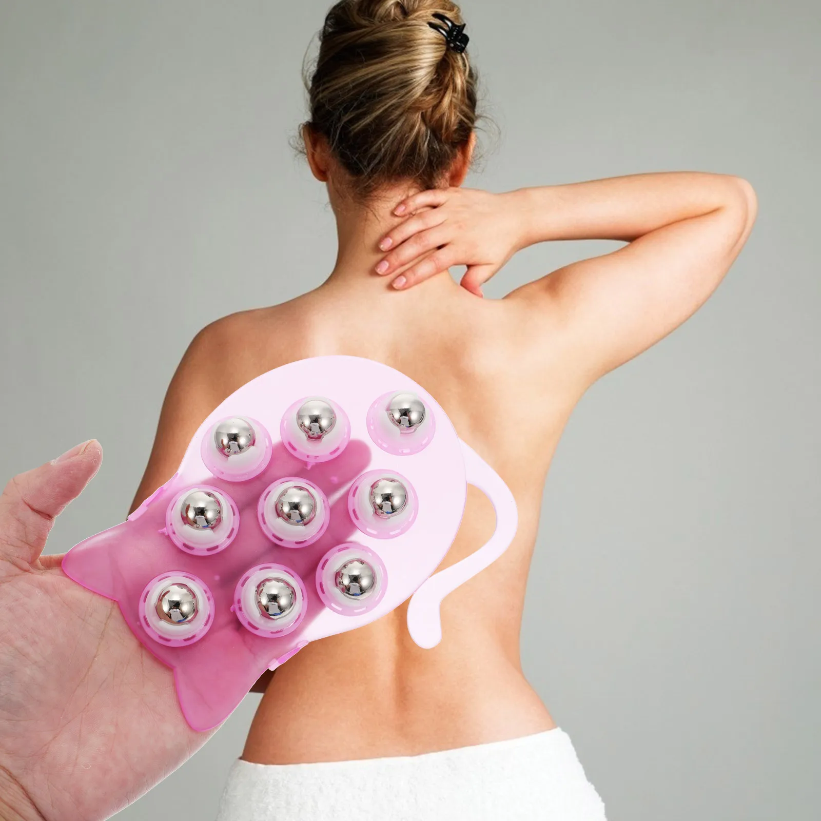 

Cat-shaped Massager Nine-beads Body Massagers for Muscles Roller Carbon Steel Ball Pets
