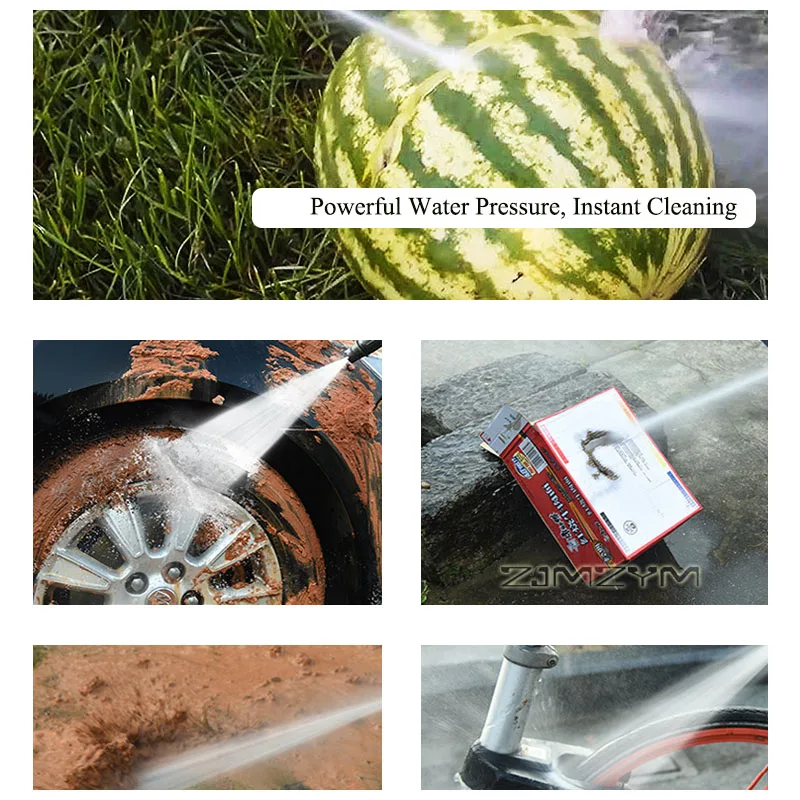 High Pressure Washer Electric Power Washer Adjustable Nozzle Portable Power Cleaner for Car Floor Glass Air Conditioner Cleaning
