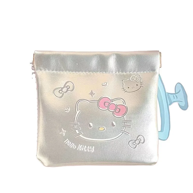 Bolsa portátil para guardar cables de datos de viaje, monedero, clip de resorte de cierre automático, bolsa de maquillaje para lápiz labial, pequeña bolsa de almacenamiento interior
