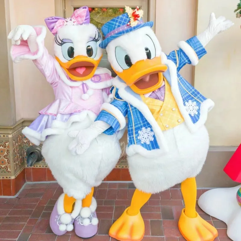 MINISO Daisy Blue Pink Donald Duck Boy and Daisy Duck Girl Cartoon character costume Mascot Advertising Fancy Dress Party