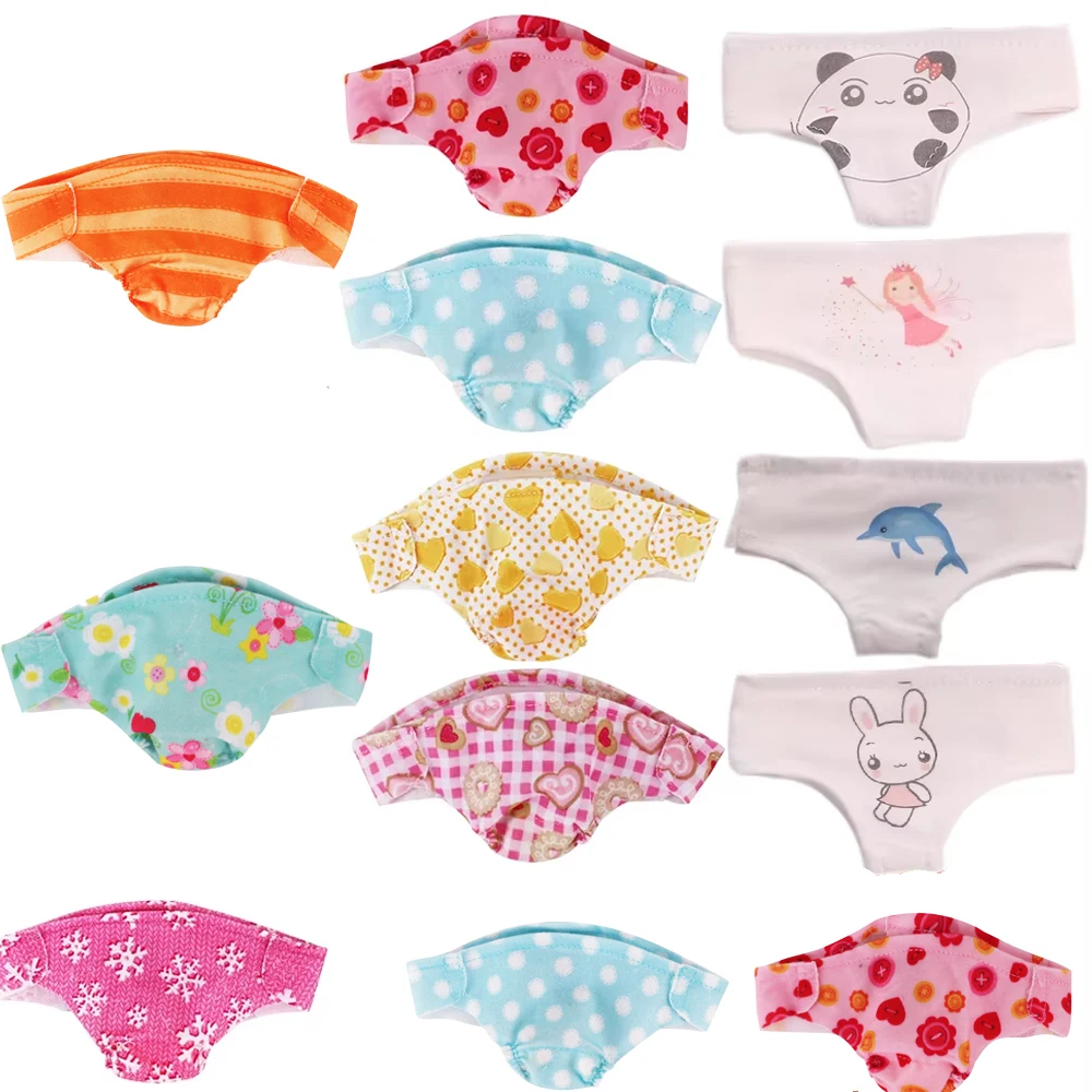 Doll Panties,Cute Pattern Underwear Panties Accessories Fits 43Cm Baby Doll,18 Inch American Doll Underpants,Girl Gifts Toys