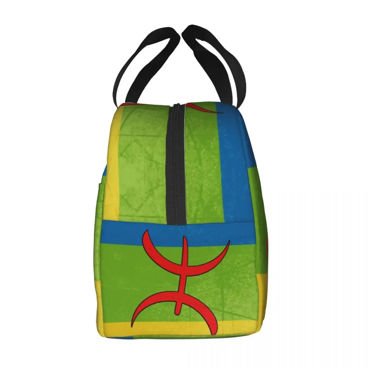 Amazigh Vlag Lunch Tas Mannen Vrouwen Koeler Thermisch Geïsoleerde Berber Tifinagh Print Lunchboxen voor Kinderen School Voedsel Picknick Zakken