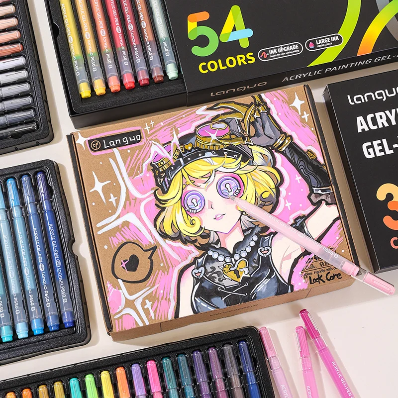 

Гелевая ручка для акриловой живописи, наконечник 1 мм, чернильные ручки большой емкости, художественные принадлежности для дневника, открытки, раскрашивания, посуды, штабелируемые цвета