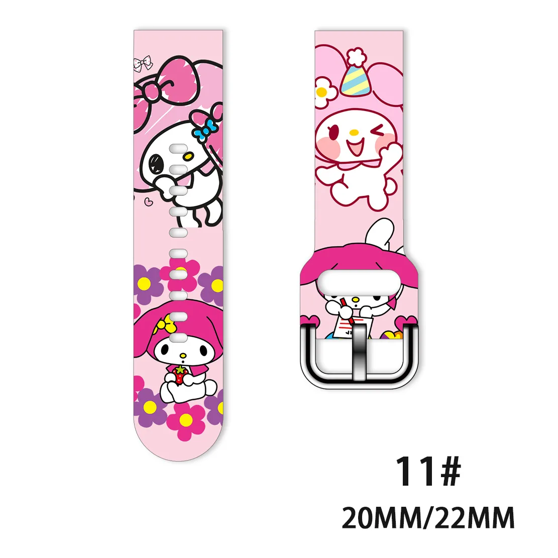 Sanrio-Correa de silicona con dibujos animados My Melody para Samsung Galaxy Watch, pulsera Amazfit para Huawei GT2 Pro, 20mm, 22mm