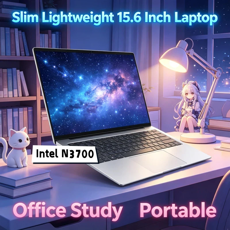 Windows 11 Pro New Ultra Slim 15.6 Laptop Intel N3700 16GB RAM 2TB SSD 1920*1080 Display Office Study