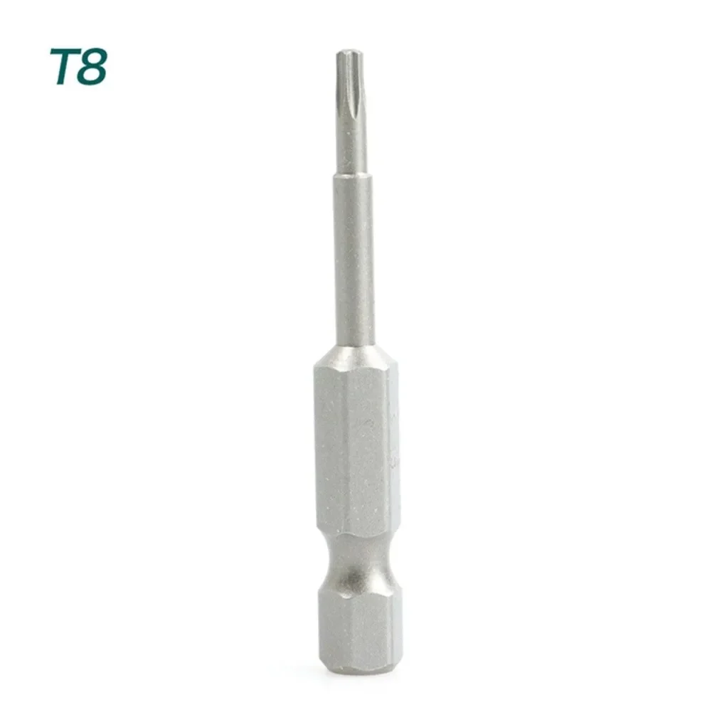 1 шт., легированная сталь, длина 50 мм, отвертка Torx, 1/4 шестигранная ручка T5-T40, отвертка для механика, износостойкая