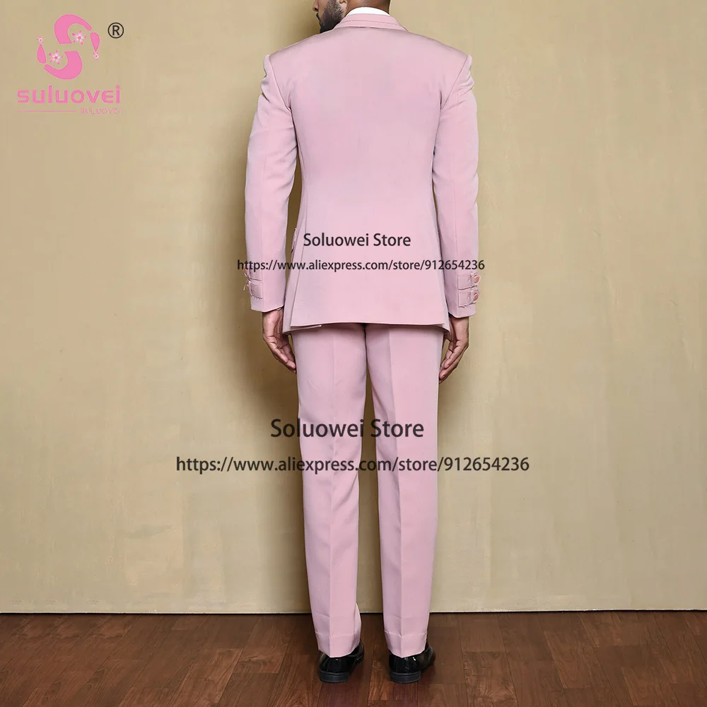 Ternos de alta qualidade para homens, slim fit, moda 2 peças, jaqueta, calças, conjunto formal, noivo, festa de casamento, banquete, smoking, novia