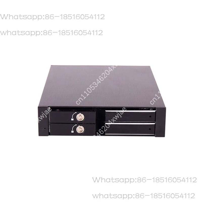 Dual 2.5 Inch SATA SSD HDD Hot Swappable Bay Bracket with Aluminum Case for PC NAS Server Internal Pull-Out Drawer Design