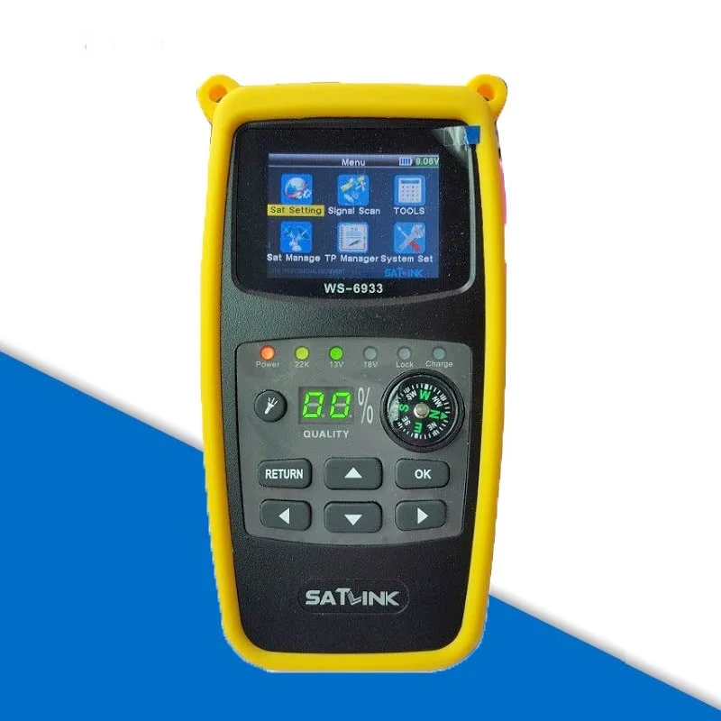 Satlink WS-6933 DVB-S2 FTA CKU Banda Digital SatelliteFinder Medidor WS6933 vs GT MEDIA V8 Finder 2