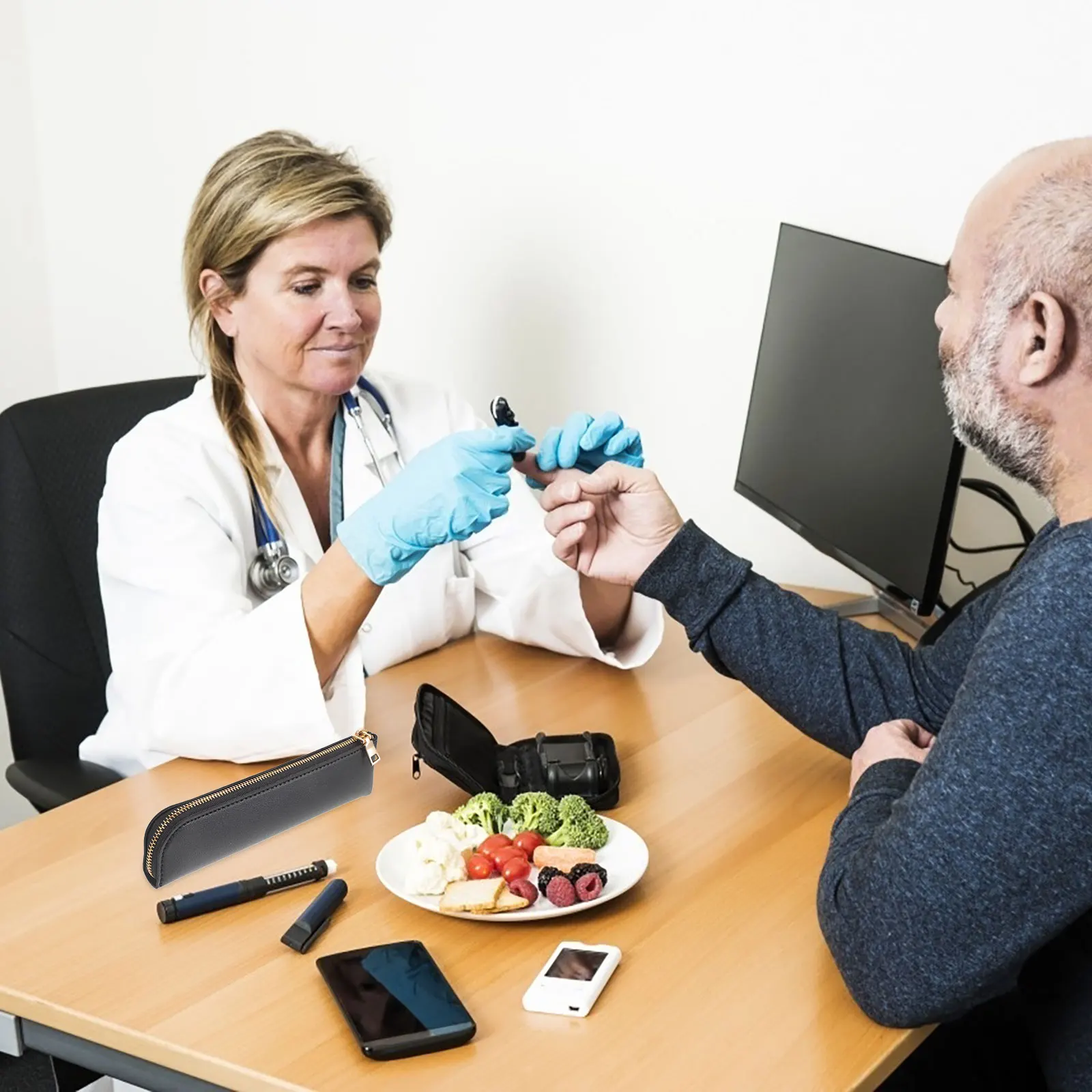 الأنسولين القلم حمل المحمولة القلم كم حقيبة المضادة للخدش المنظم ل نافورة أقلام حبر جاف فرشاة الأسنان