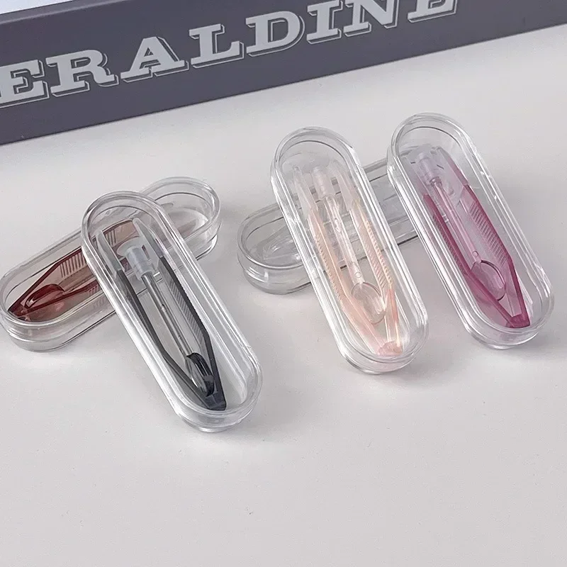 ملاقط العدسات اللاصقة أدوات ارتداء شفافة كبيرة طويلة المشبك قضيب مجموعة عدسات لاصقة صندوق حاوية مجموعات السفر ملحقات النظارات