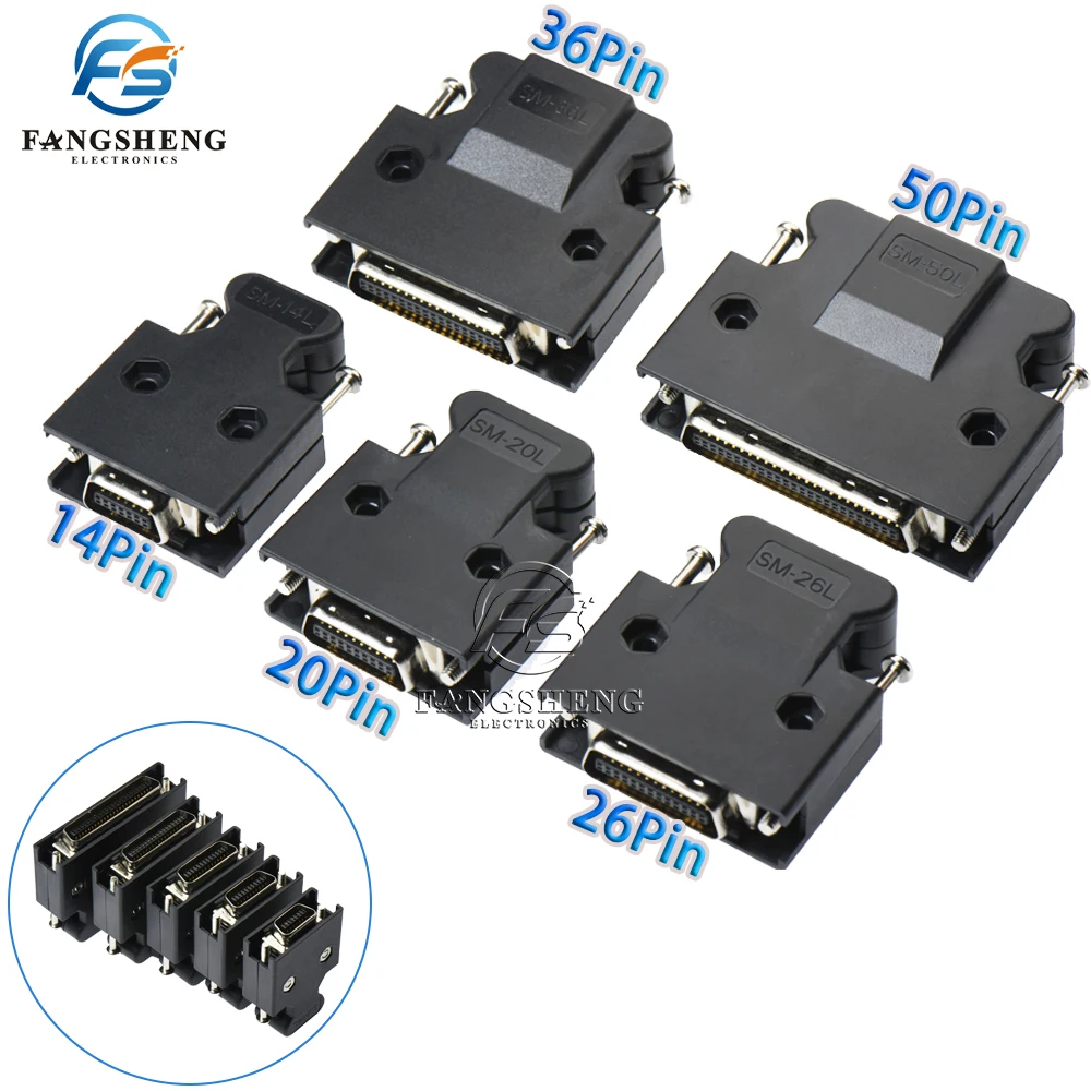 1/5/10Pcs SCSI MDR Male Connector HPCN 14 20 26 36 50 Pin Socket Connector Servo Receptacles Header Contact Wire Solder