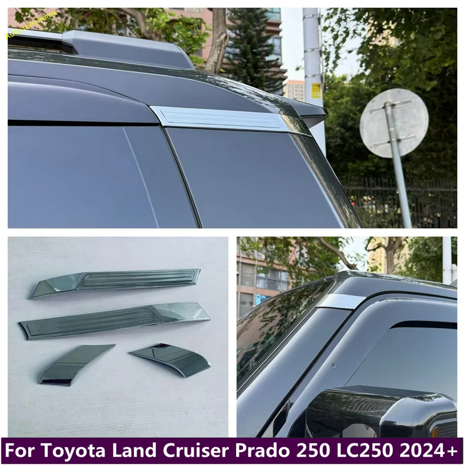 

ABS Chrome Pillar A C Body Molding Door Side Line Cover Trim For Toyota Land Cruiser Prado 250 LC250 2024 2025 Car Accessories