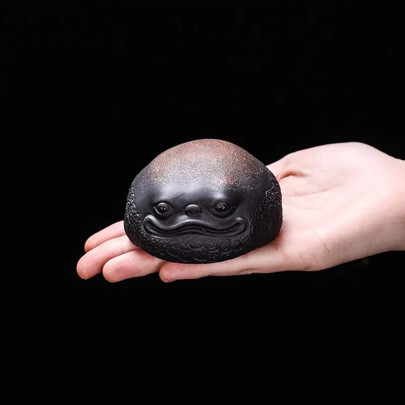 Black Mud Purple Clay Mini Tea Pet Stoneware Play Creative Small Turtle Tea Tray Small Ornaments Can Raise Tea Art  Play