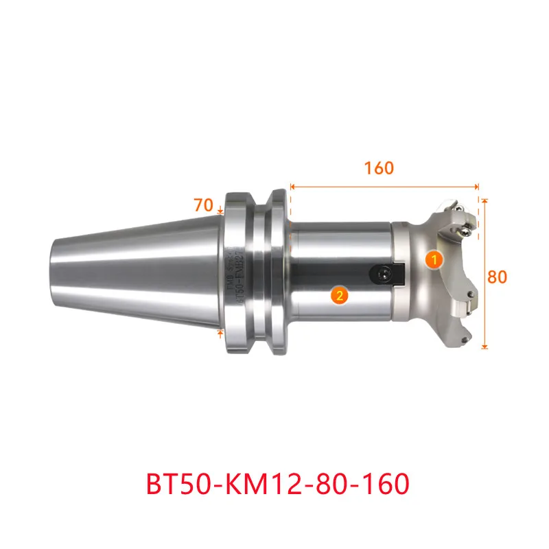 Face end mill BT30-KM12-80-160 shoulder milling cutter Stainless steel body Tool holder set CNC Milling New