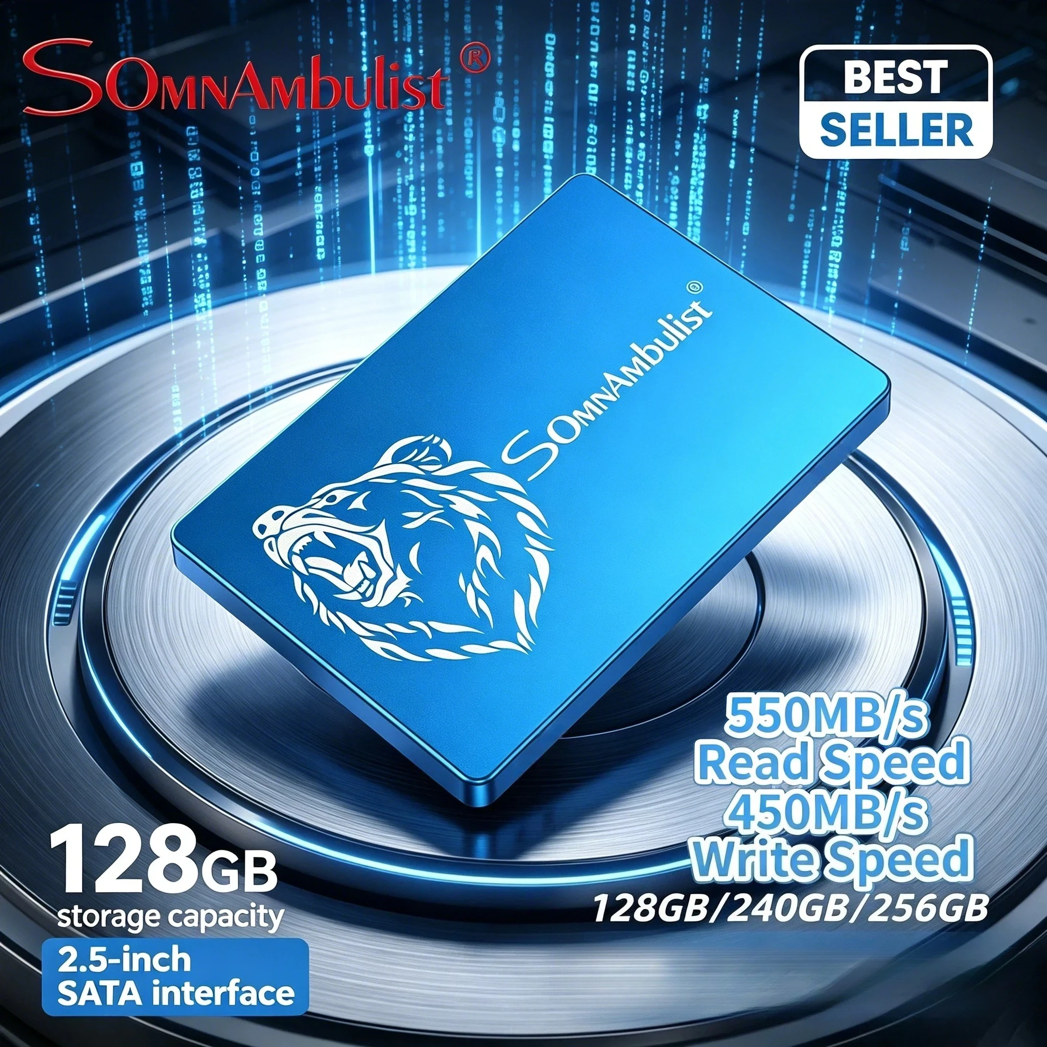 SomnAmbulist 2.5 Inch SATA SSD 1TB Large Capacity Solid State Drive for Laptop Desktop High Speed Internal Storage Pro Max