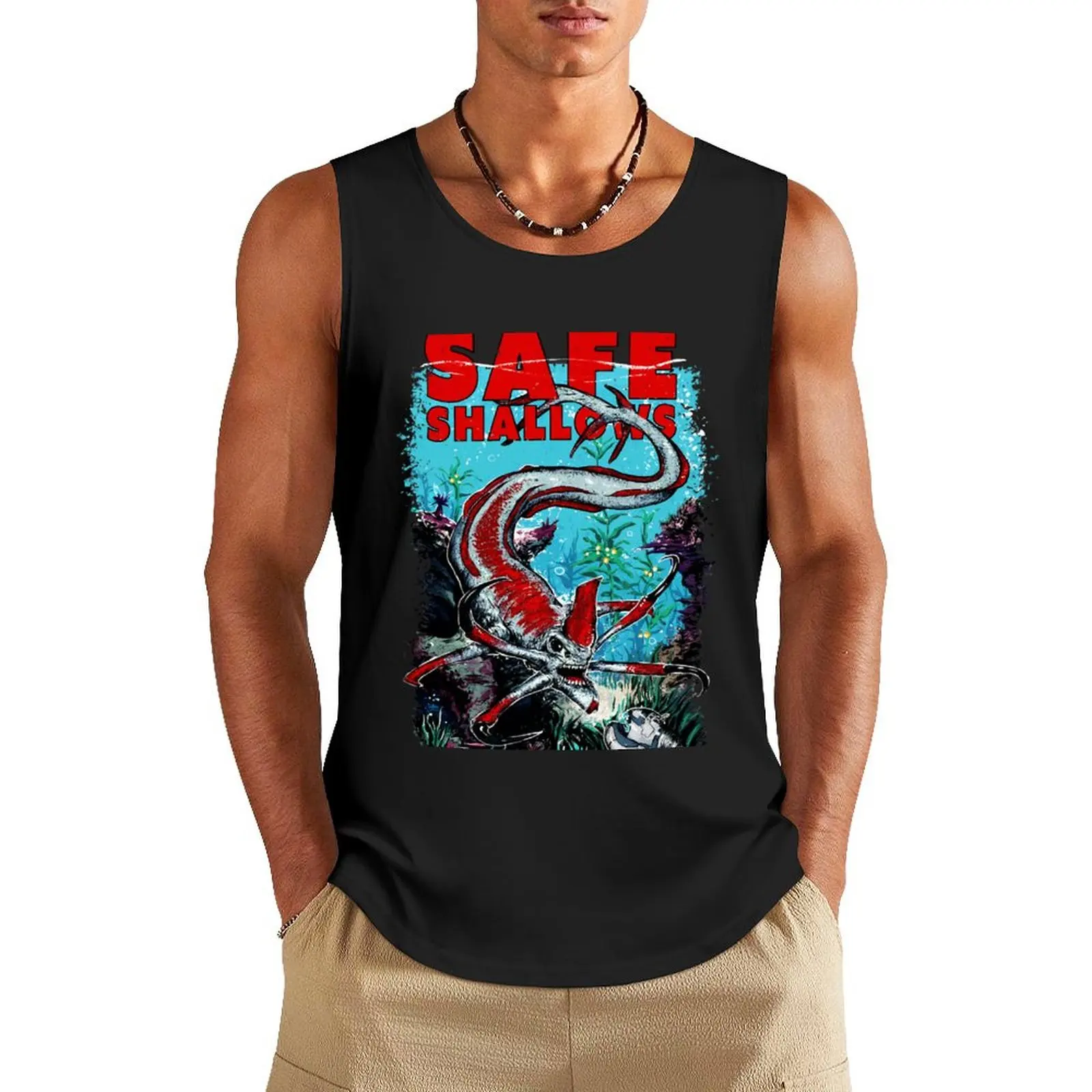 

Subnautica Video Game Safe Shallows Tank Top summer clothes man 2025 Top Man sleeveless shirt gym t-shirts