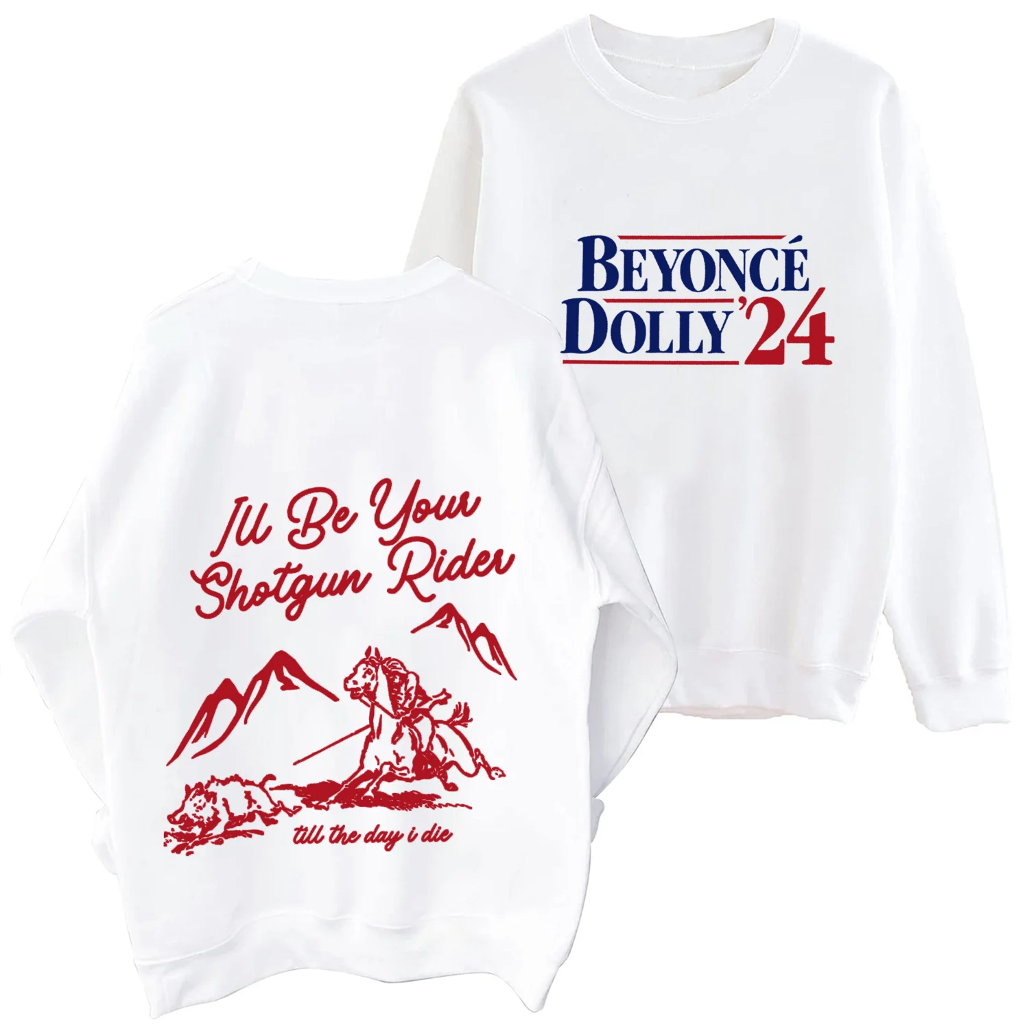 

Beyonce Cowboy Carter Dolly 2024 O-Neck Long Sleeve Spring and Autumn Men Clothing Hoodies Women Printing Regular Casual