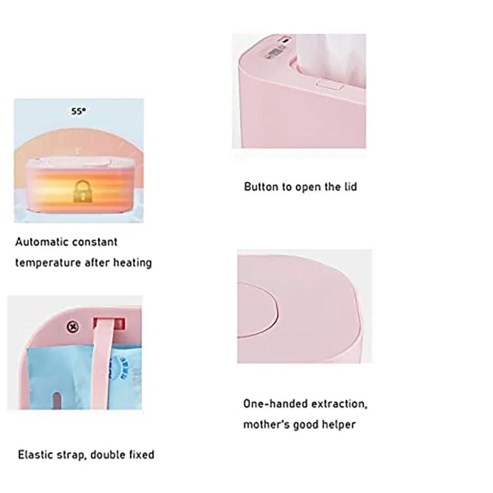 New Baby Wipe Warmer Heater Wet Towel Dispenser Napkin Heating Box Home/Car Use Mini Wipe Warmer Case Disinfecting Wipes view 3