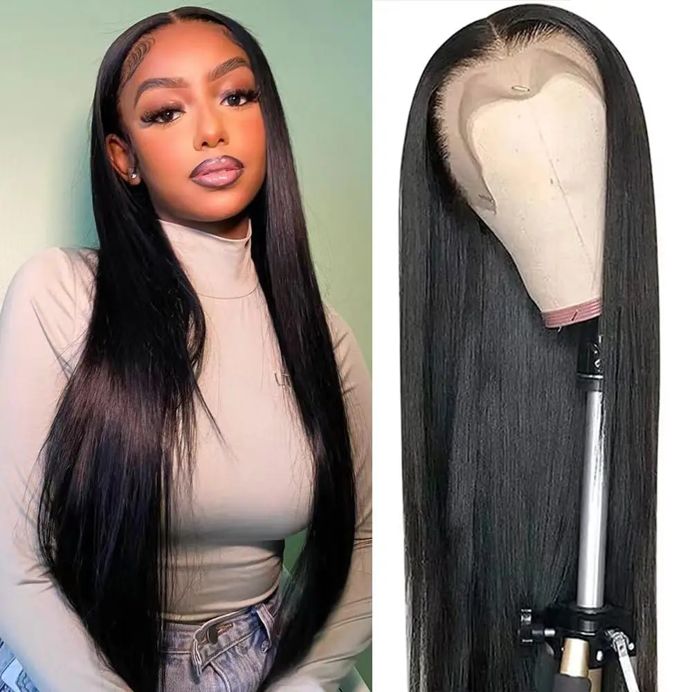 360 Human Hair Lace Frontal Wigs Bone Straight Lace Front Wigs Human Hair 13x6 13x4 30 Inch HD Lace Frontal Wig 4x4 Closure Wig