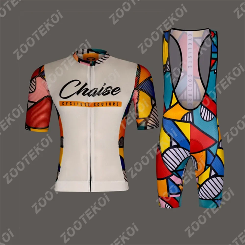 Chaise Pro Team Jersey Set Mens Cycling Clothing Short Sleeve Kit Race Riding Uniform Summer Road Bike Ropa Ciclismo Hombre 2022