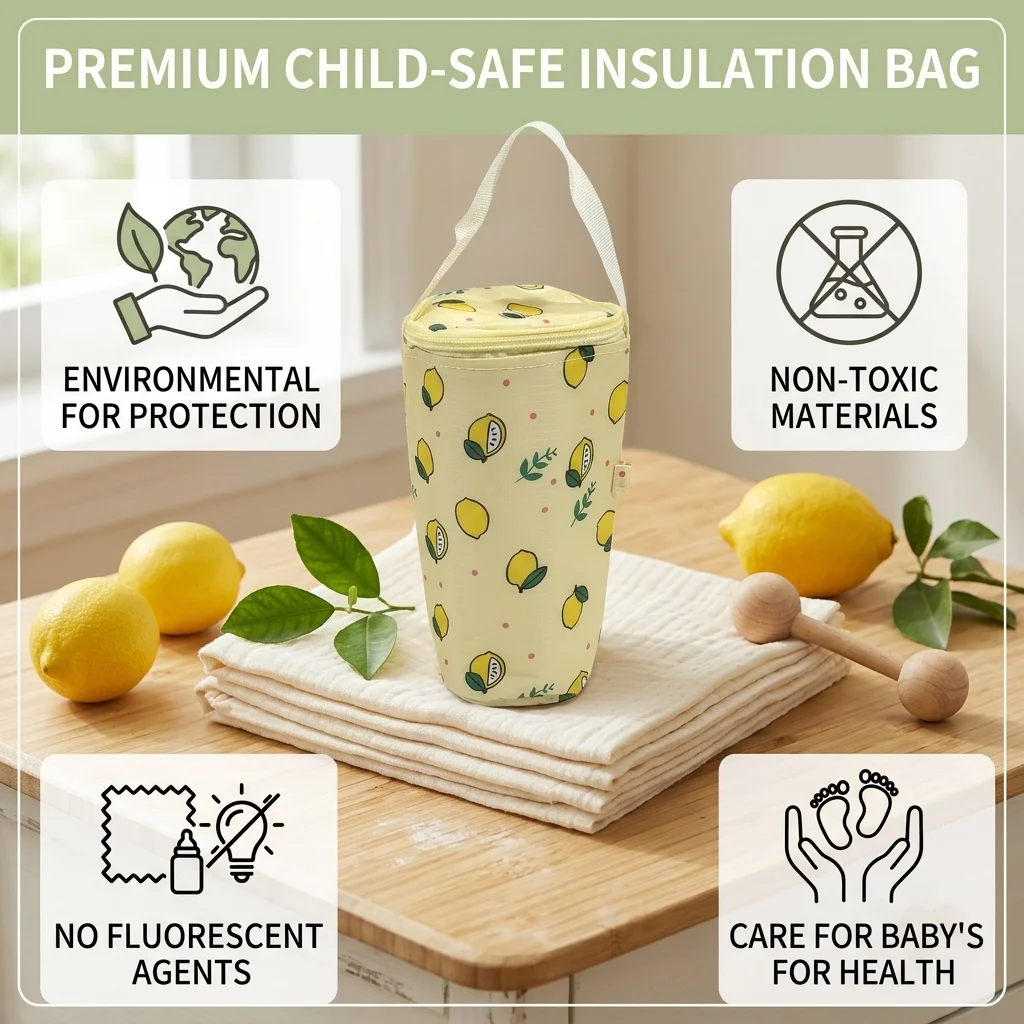 Portable Design Stylish and Cute Insulated Tote Bag for Milk Tea/Cups Made of Waterproof Oxford Cloth for Easy Drinking Opening