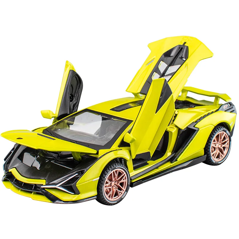 Lamborghini SIAN – voiture Flash en alliage moulé, 1:32, modèle de voiture de sport, jouet à tirer, Collection cadeau pour enfants F28