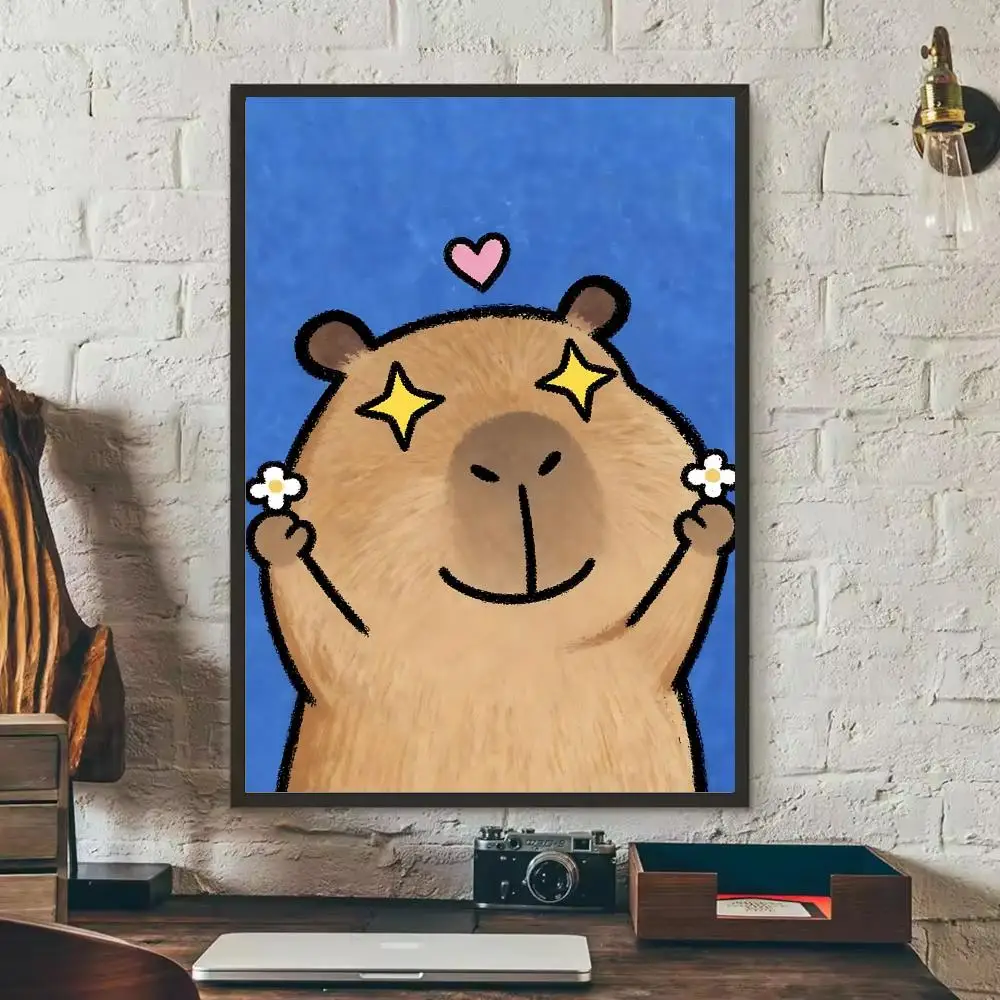 Einfaches, niedliches Kicapara-Cartoon-Poster für Zuhause, Wohnzimmer, Schlafzimmer, Bar, Flur, klebrige Wandkunst, ästhetische Dekoration – Detail 10