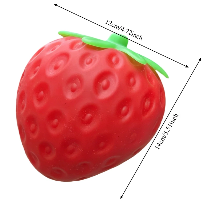 Super Jumbo Erdbeer-Squishy-Spielzeug, langsam aufsteigend, simuliertes Erdbeer-Antistress- und Anti-Angst-Fidget-Spielzeug für Erwachsene, Freunde, Geschenke