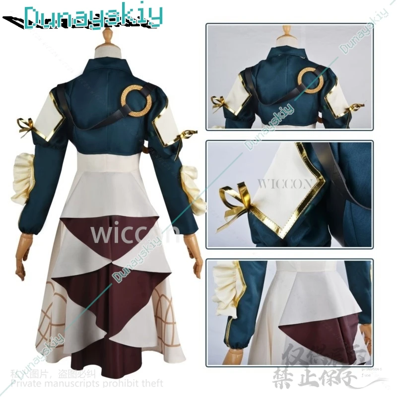 Anime Glass Garden Cosplay Costume pour femmes et filles, robe rétro personnalisée, Lolita Cos, perruques, chaussures, ensemble complet, Halloween, Noël