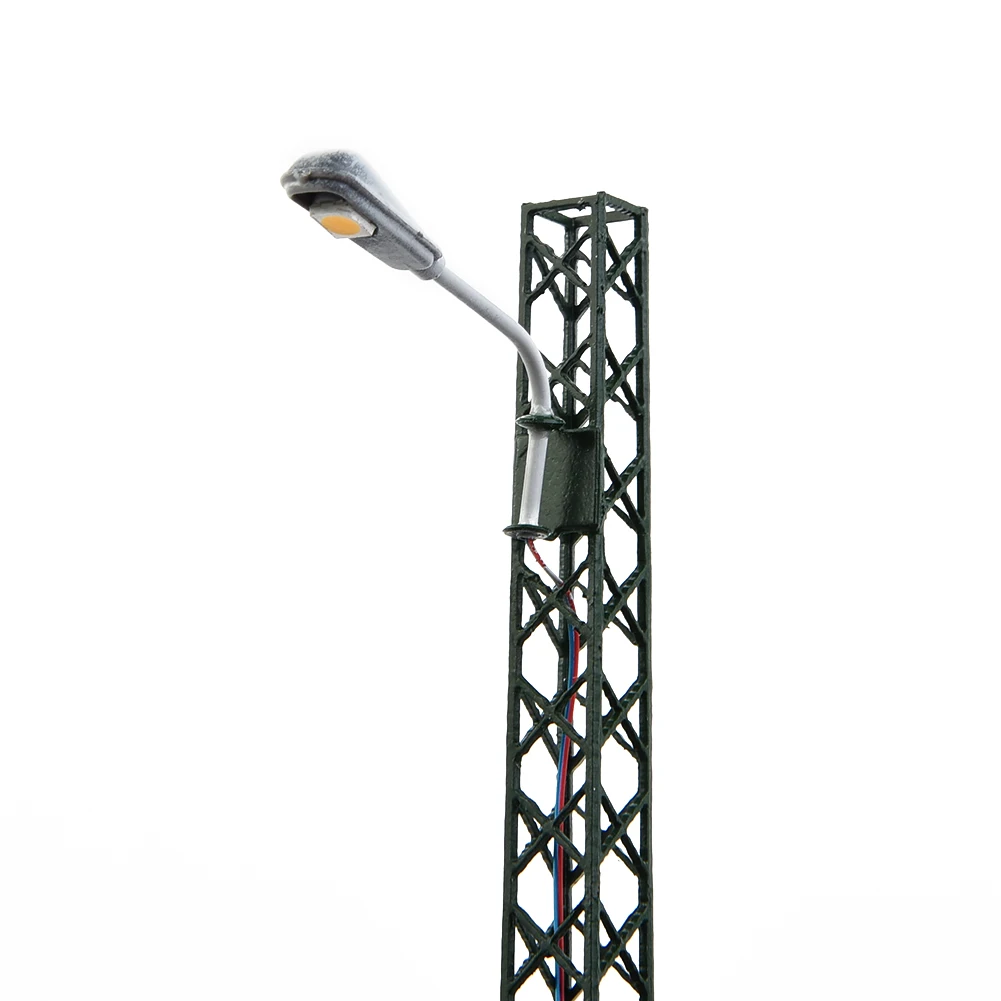 5Pcs HO Scale 1:87 Lattice Mast Light LED Lamp With Resistors For Model Railway Train Layout Building Scenery Decoration Accesso