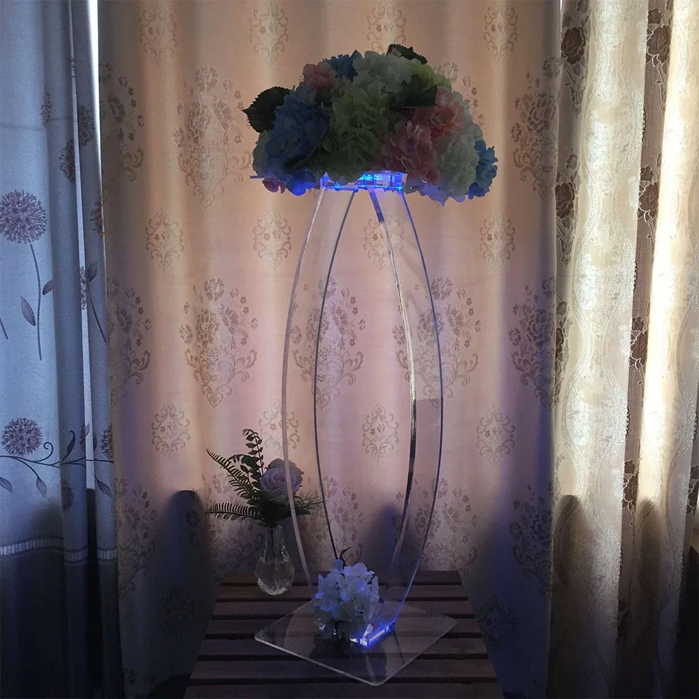 10pcs)High Quality Pedestal Stand ,Clear Display Acrylic Plinths, Top Flower Stand,for Wedding and Events