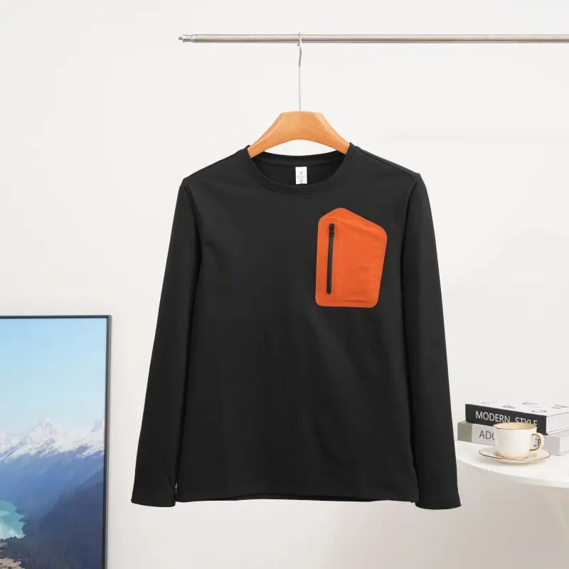 2026 Herbst Bergsportmode, Angler-Baumwoll-Feeling, Schnelltrocknendes Langarm-T-Shirt, Basisschicht für Laufen und Fitness – Detail 1
