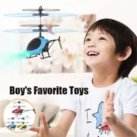 Rechargeable RC Helicopters Drone Toys Induction Hovering Safe Fall-resistant Mini Helicopters Toys Gifts No Remote Control