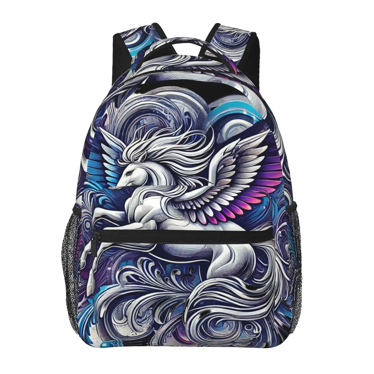 

Mysterious Pegasus Design Student Backpack School Bag Hiking Travel Daypack for Boys Girls Fashion Bookbag Shoulder Bags