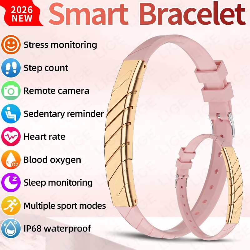 

LIGE New Sports Waterproof Smart Bracelet Heart Rate Blood Oxygen Sleep Monitor Pedometer Men women Smart Watch For Android ios