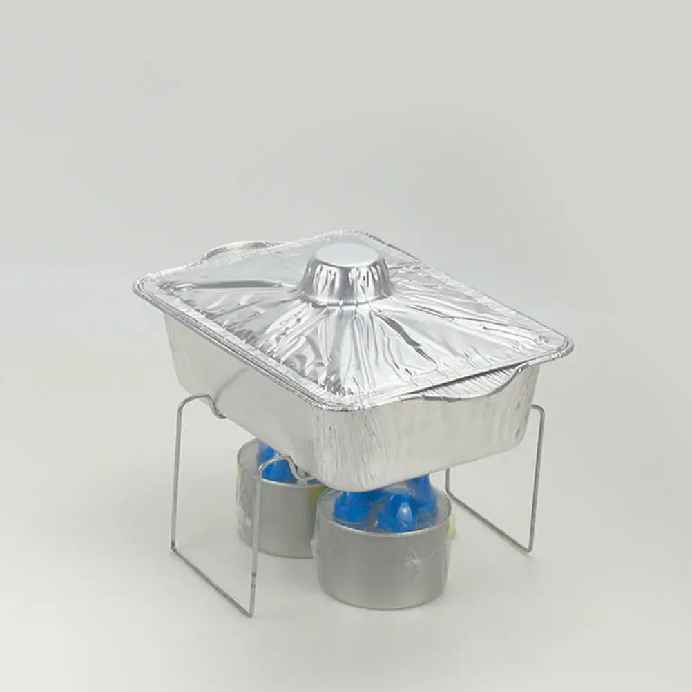 Thick Aluminum Foil Pan Disposable Baking Pot Compact Stackable for Barbecue Picnic Party Food Storage Oven Roasting Tinfoil Pot