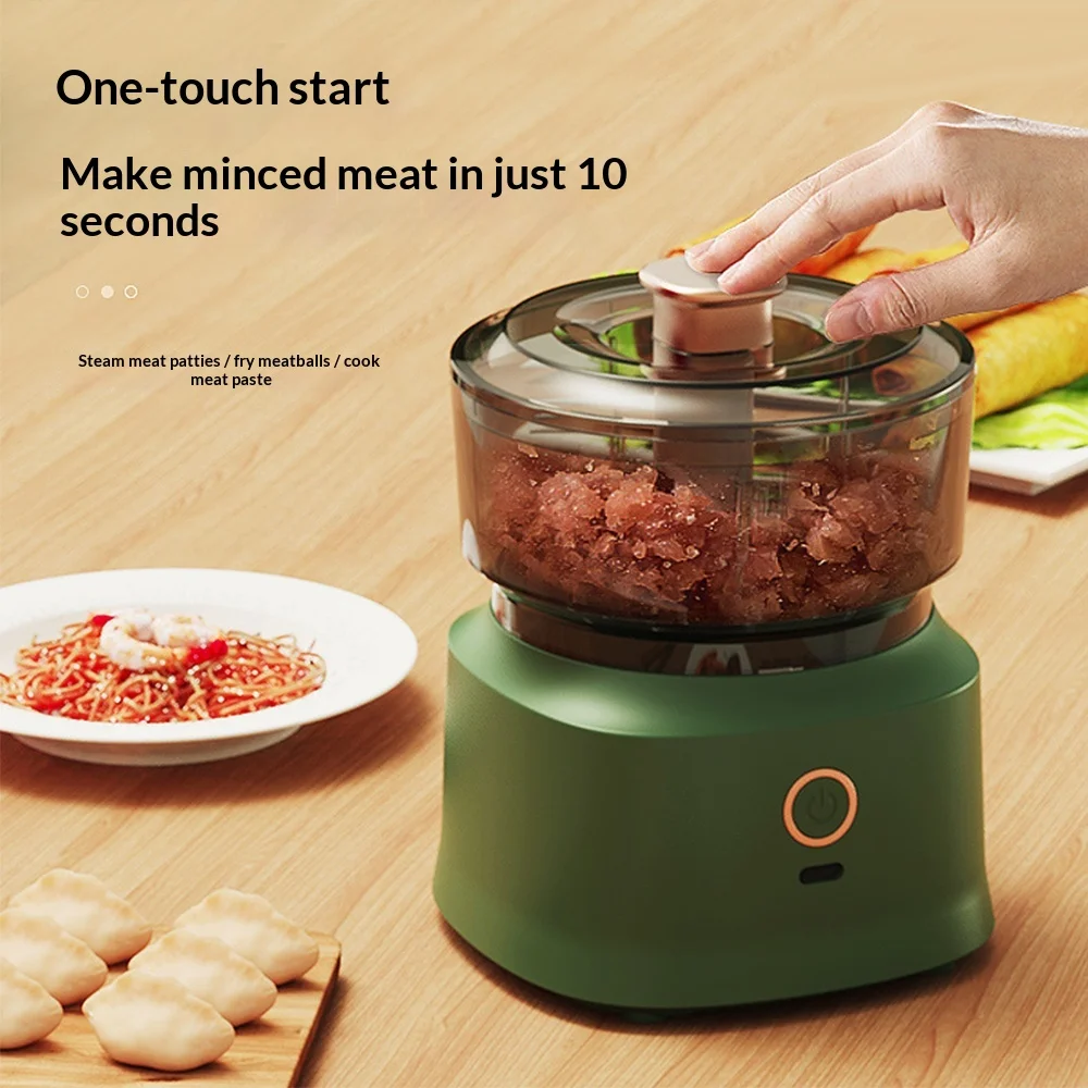 Kitchen Multifunctional Food Processor Wireless Electric Meat Grinder Garlic Masher Baby Food Maker USB Rechargeable Easy Clean