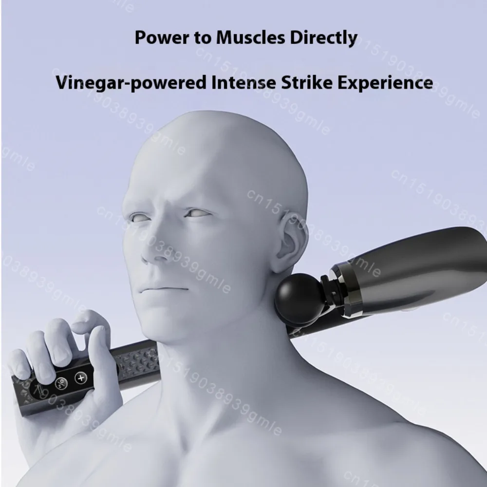 Smart Fascia Gun Deep Tissue Professional Massager Muscle Relaxation for Neck Shoulder Back with Extended U-Shaped Handle